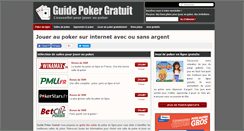 Desktop Screenshot of guide-poker-gratuit.com